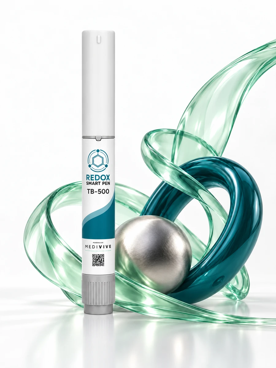 TB-500 Redox Smart Pen with mint glass and brushed silver